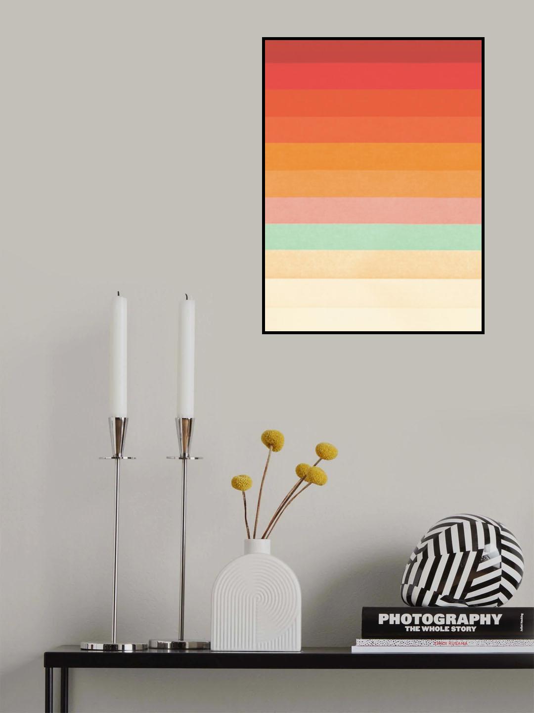 Rainbow Chevrons Poster och Canvastavla