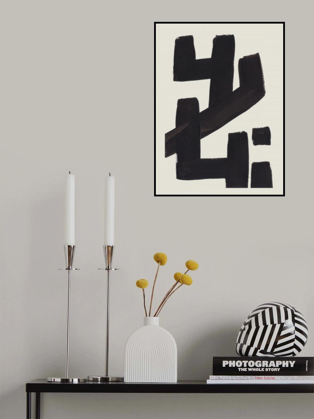 Ink Motif 20 Poster och Canvastavla