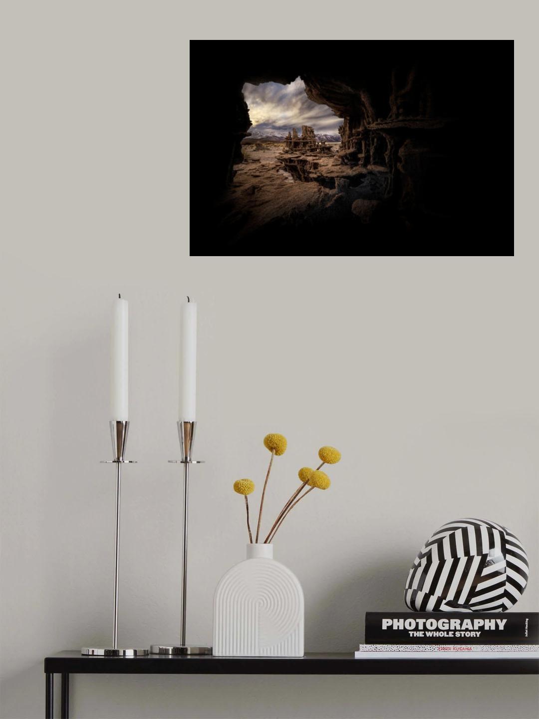 Sierra Nevada Mountains from Tufa Cave Poster och Canvastavla
