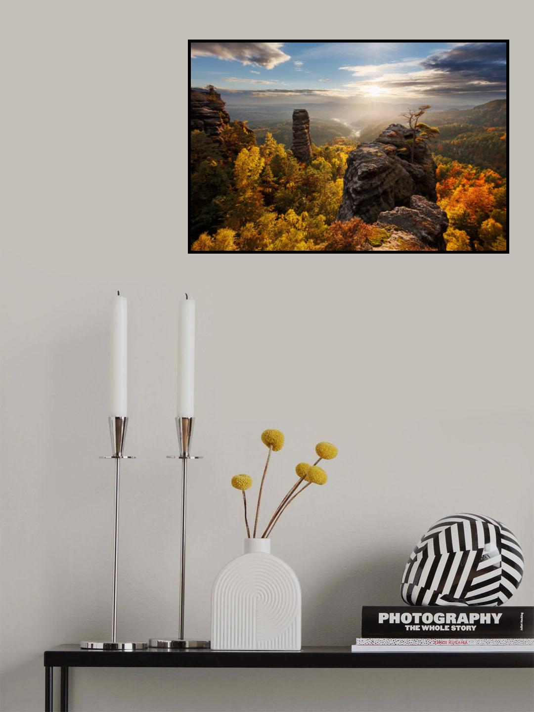 Autumn in the Rocks Poster och Canvastavla