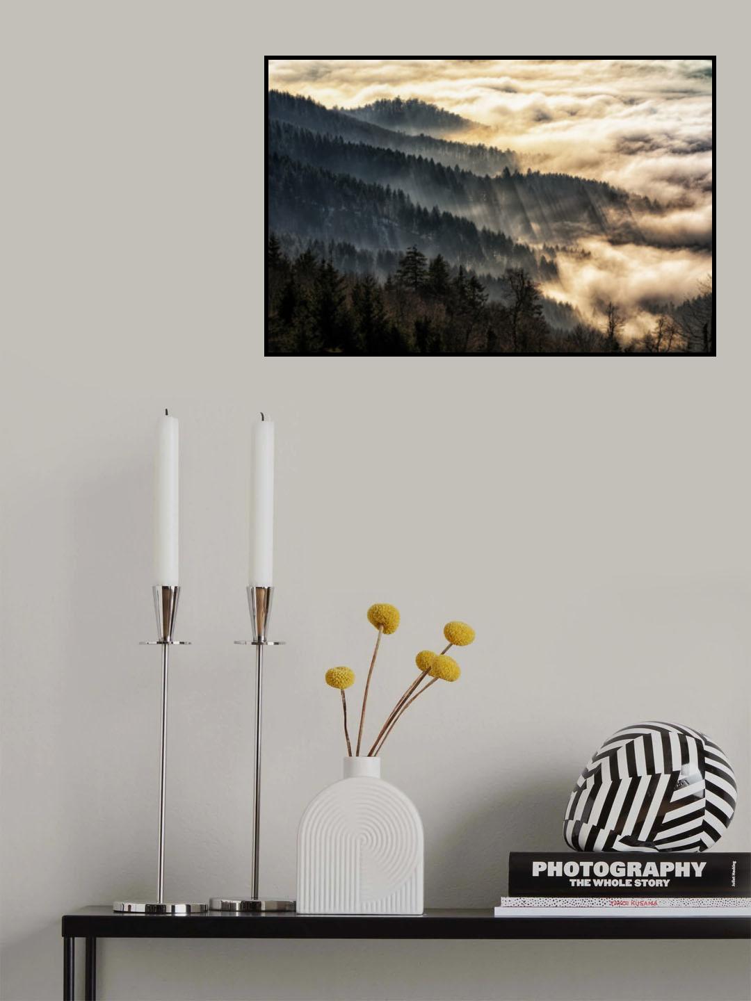 Sunset above the clouds Poster och Canvastavla