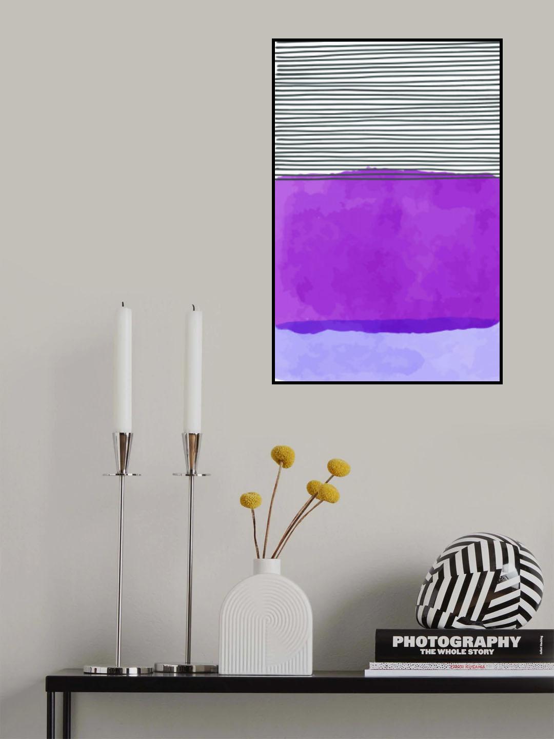 Watercolor Lines Series #3 Poster och Canvastavla