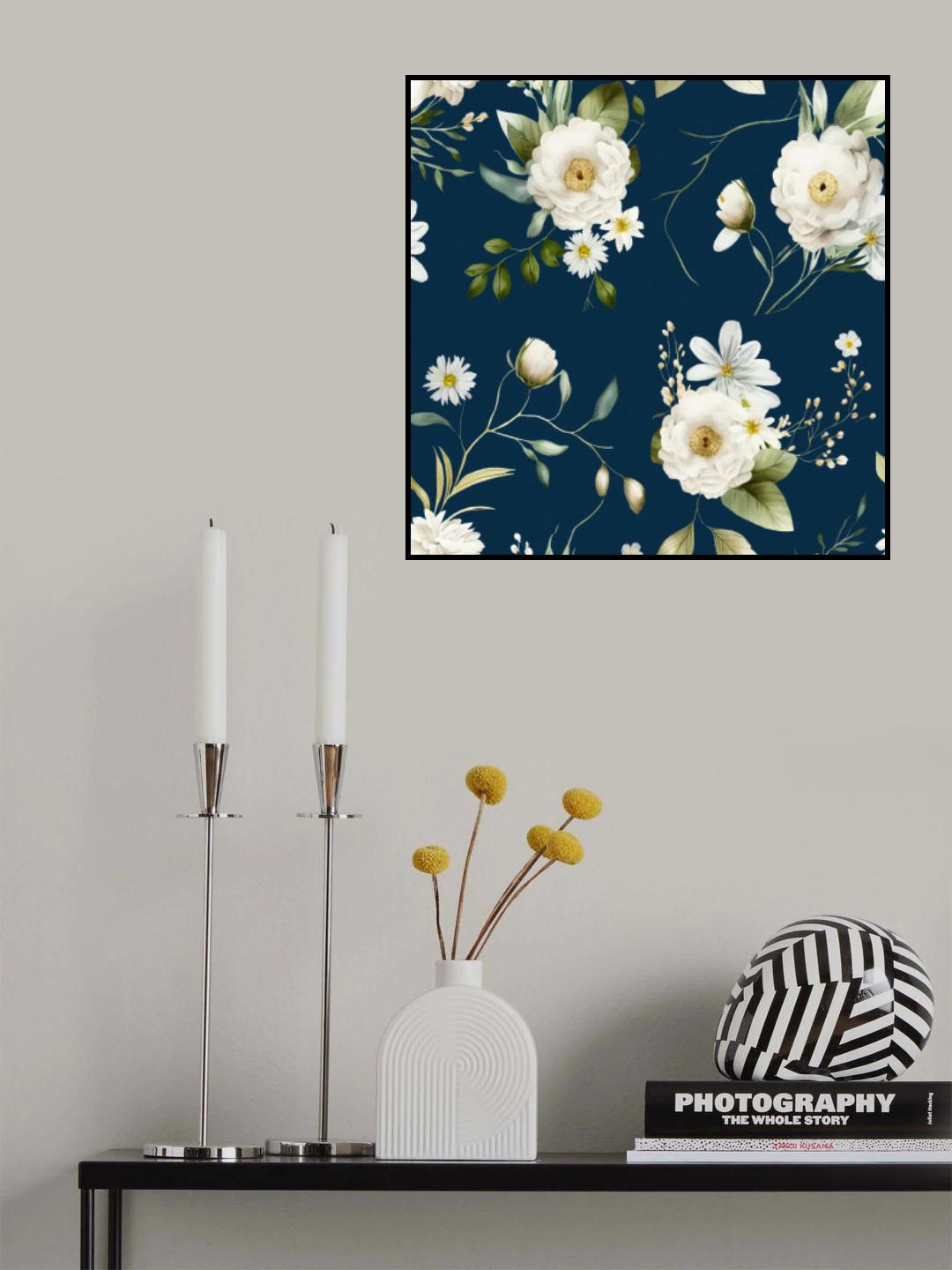 Wall Mural Wh 2 4096 Dark Blue Poster och Canvastavla