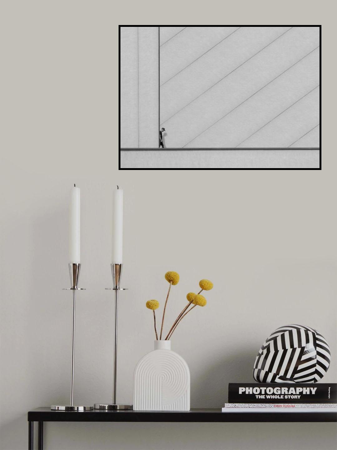 Man and lines Poster och Canvastavla