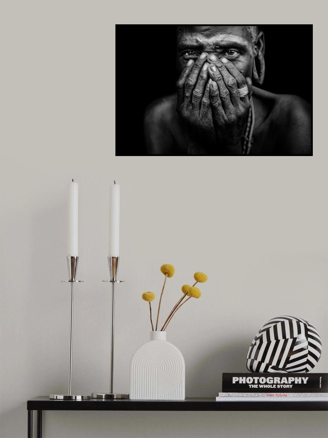 Woman from Mursi/face Poster och Canvastavla
