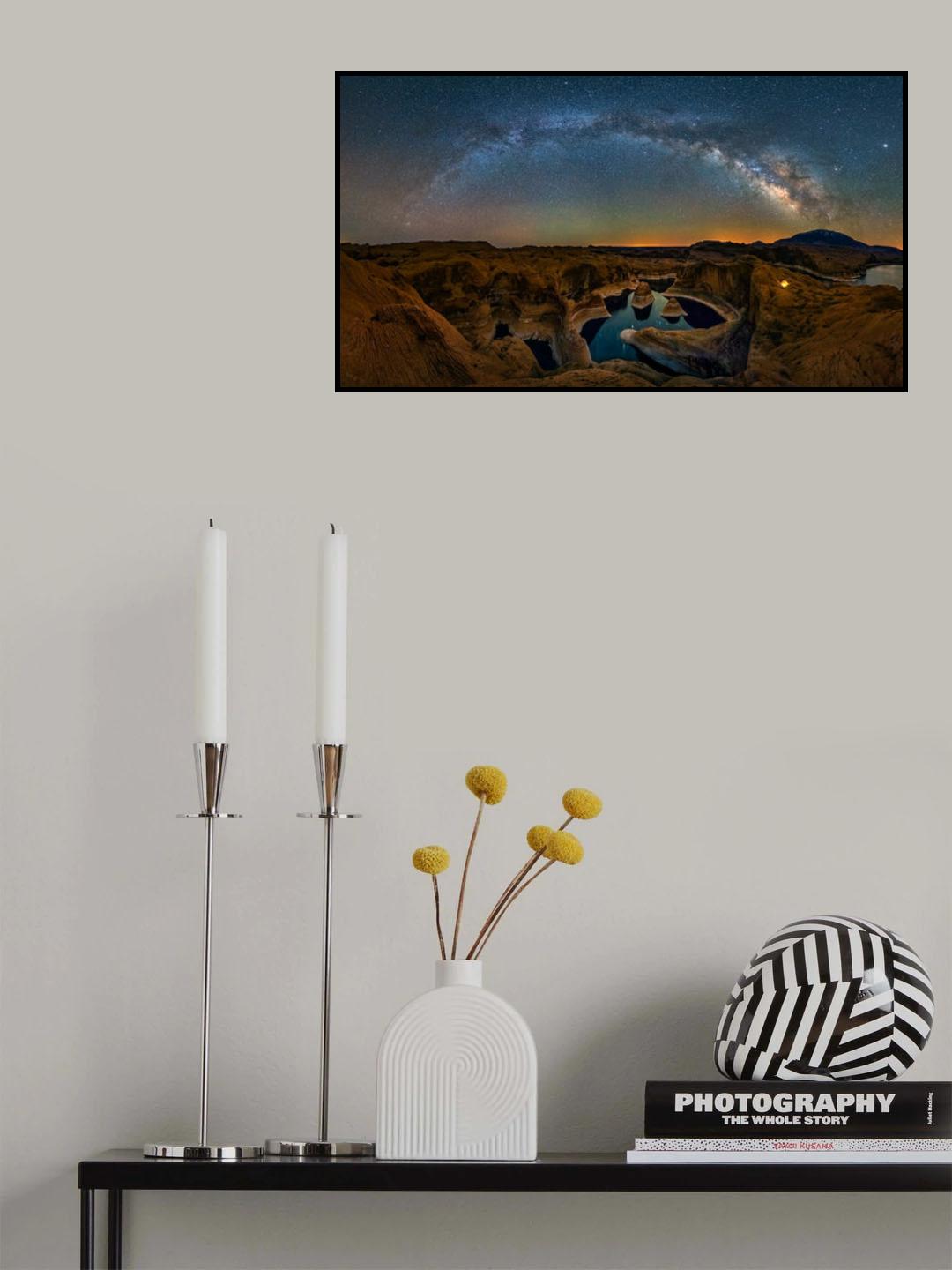 Milky way over Reflection Canyon Poster och Canvastavla