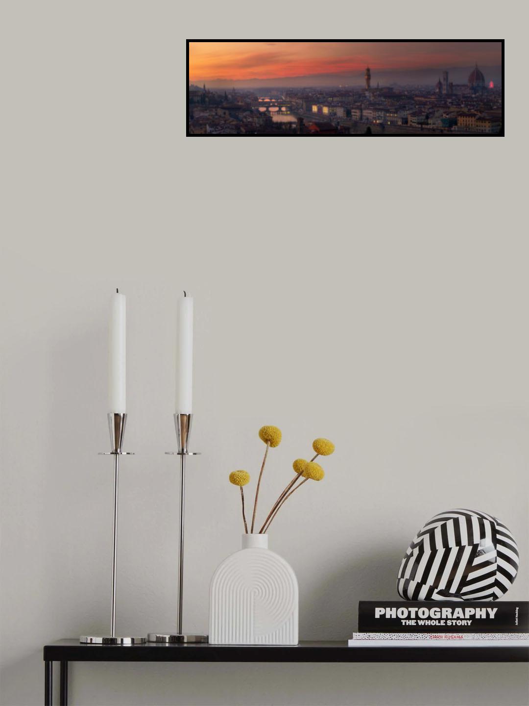 Florencia Sunset skyline Poster och Canvastavla
