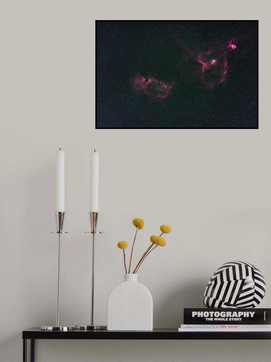 Heart Nebula and Fetal Nebula Poster och Canvastavla