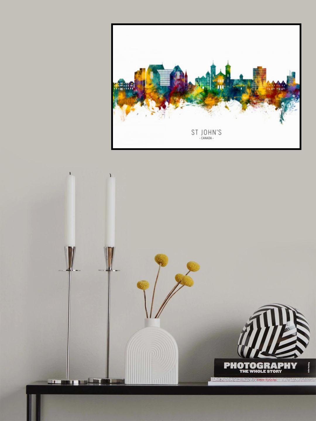 St John's Canada Skyline Poster och Canvastavla