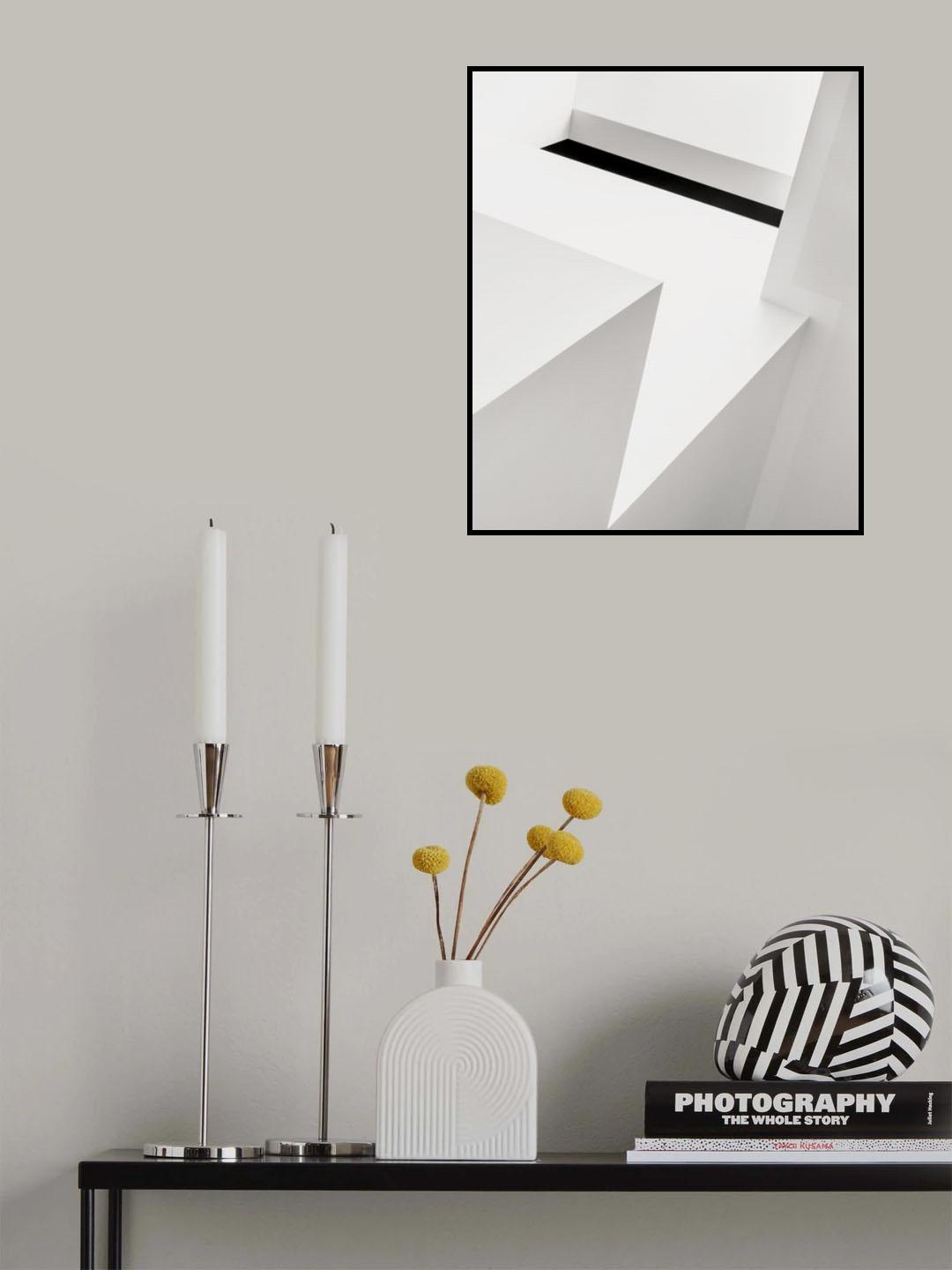 white shapes Poster och Canvastavla