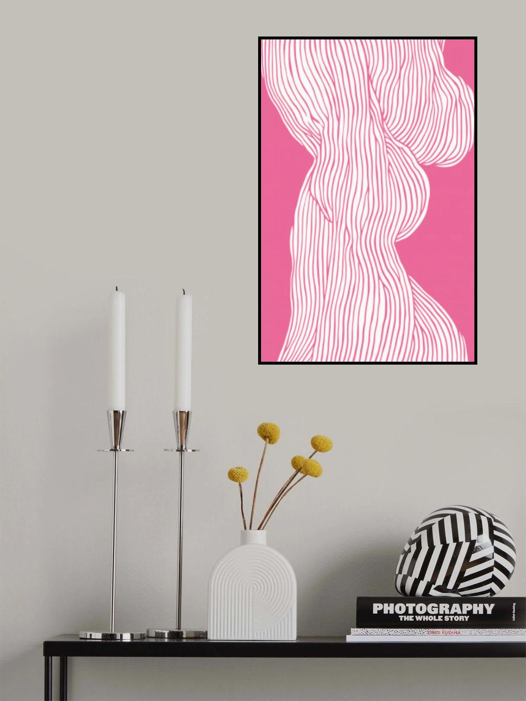 Fibers No 1 (Pink) Poster och Canvastavla