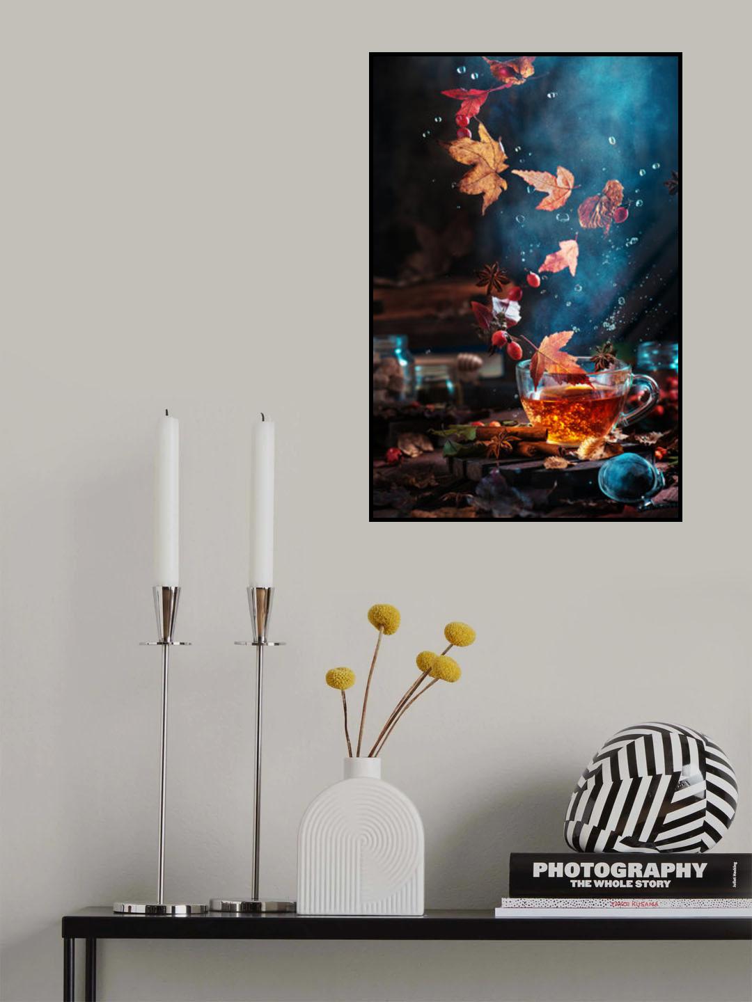 Briar tea with autumn swirl Poster och Canvastavla