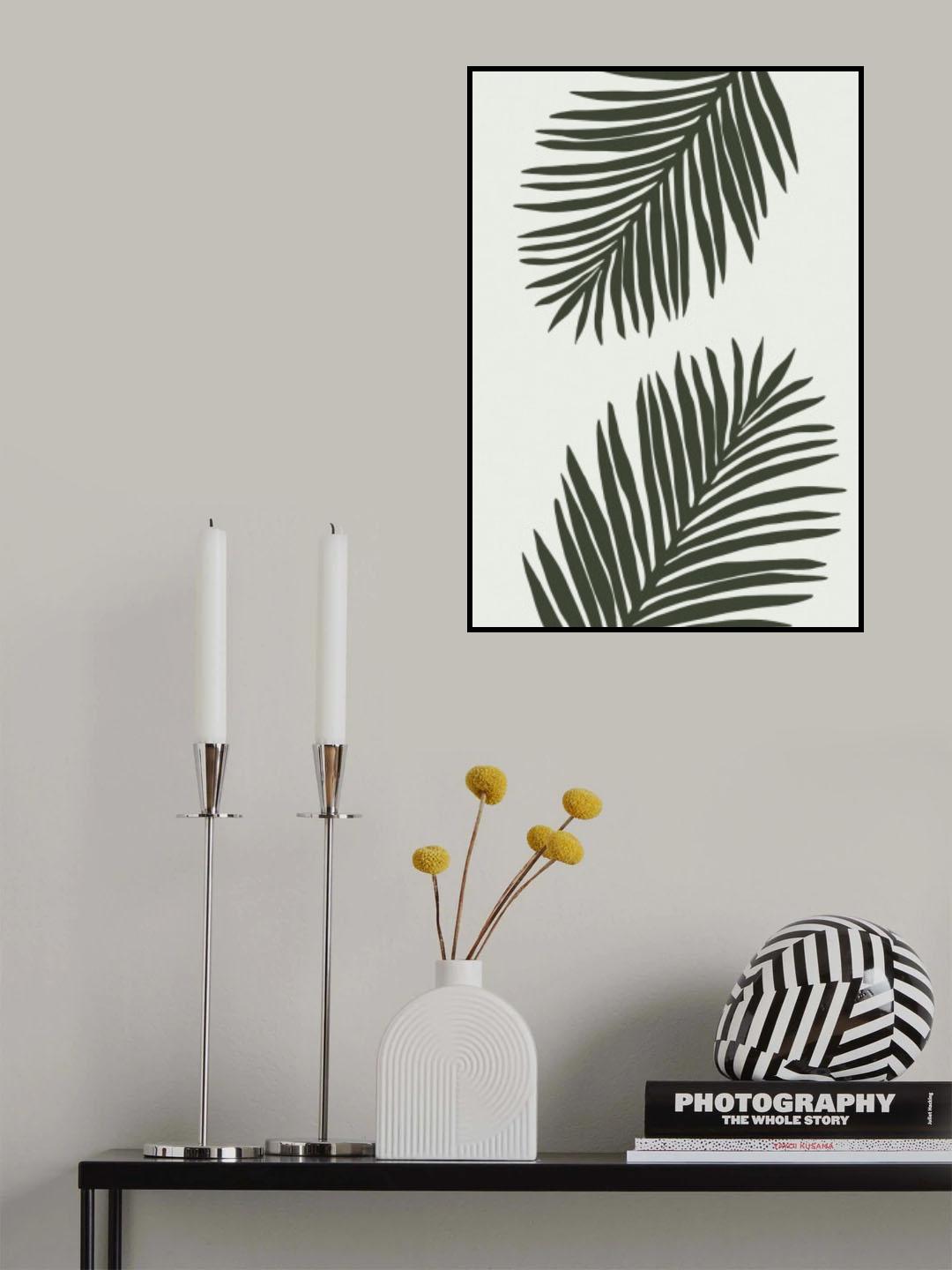 PALM LEAF 04 GREEN Poster och Canvastavla