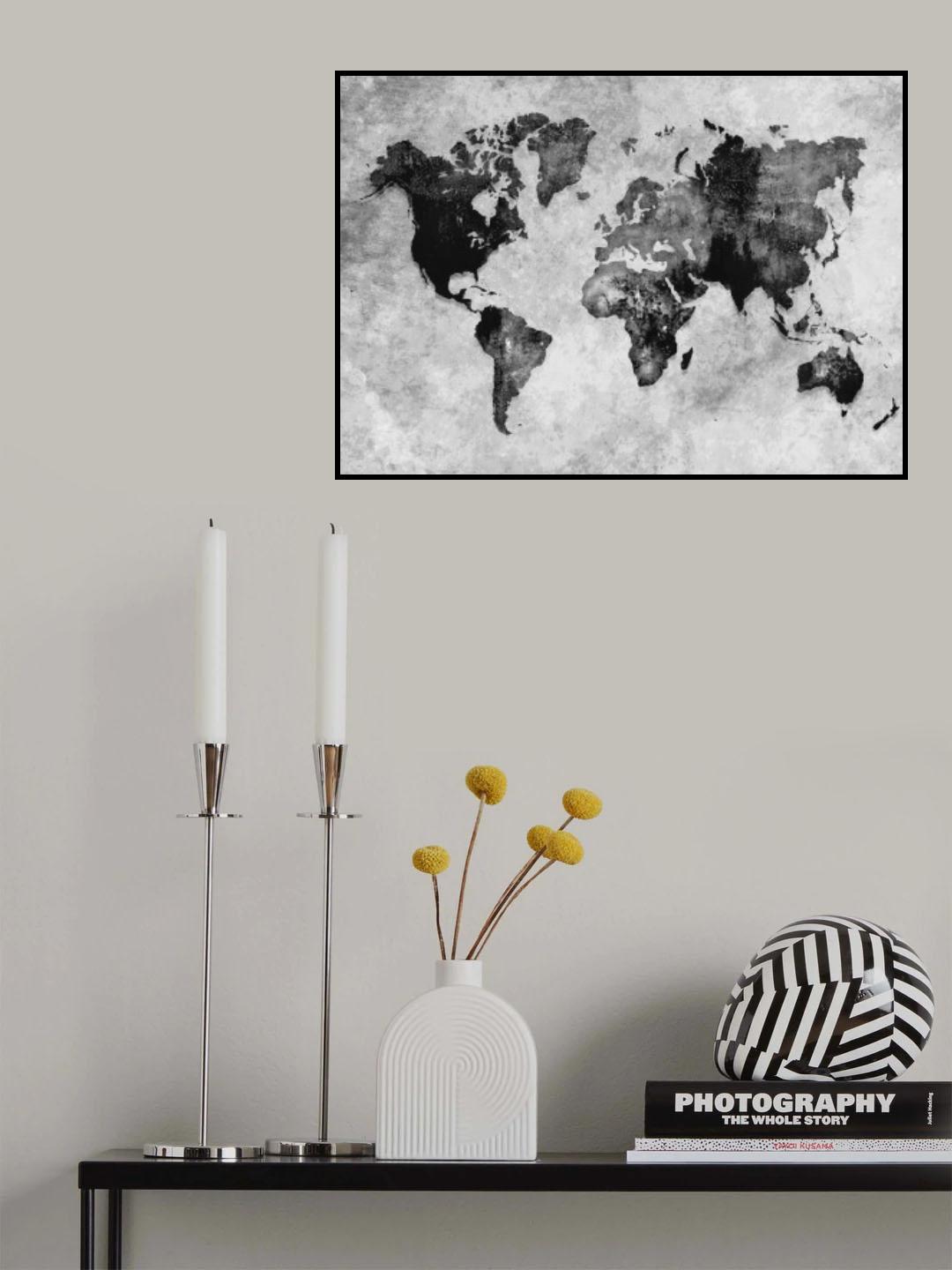 World map 12 Poster och Canvastavla