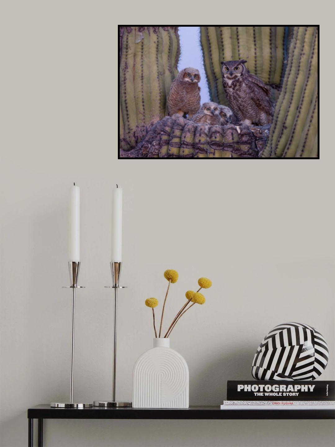 Great Horned Owl Poster och Canvastavla