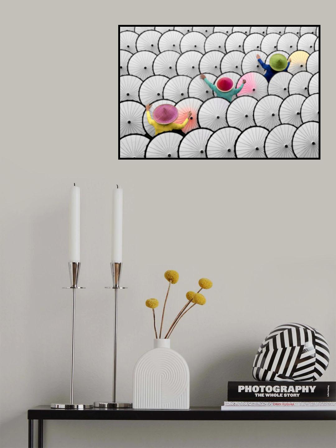 Coloring Umbrella Poster och Canvastavla