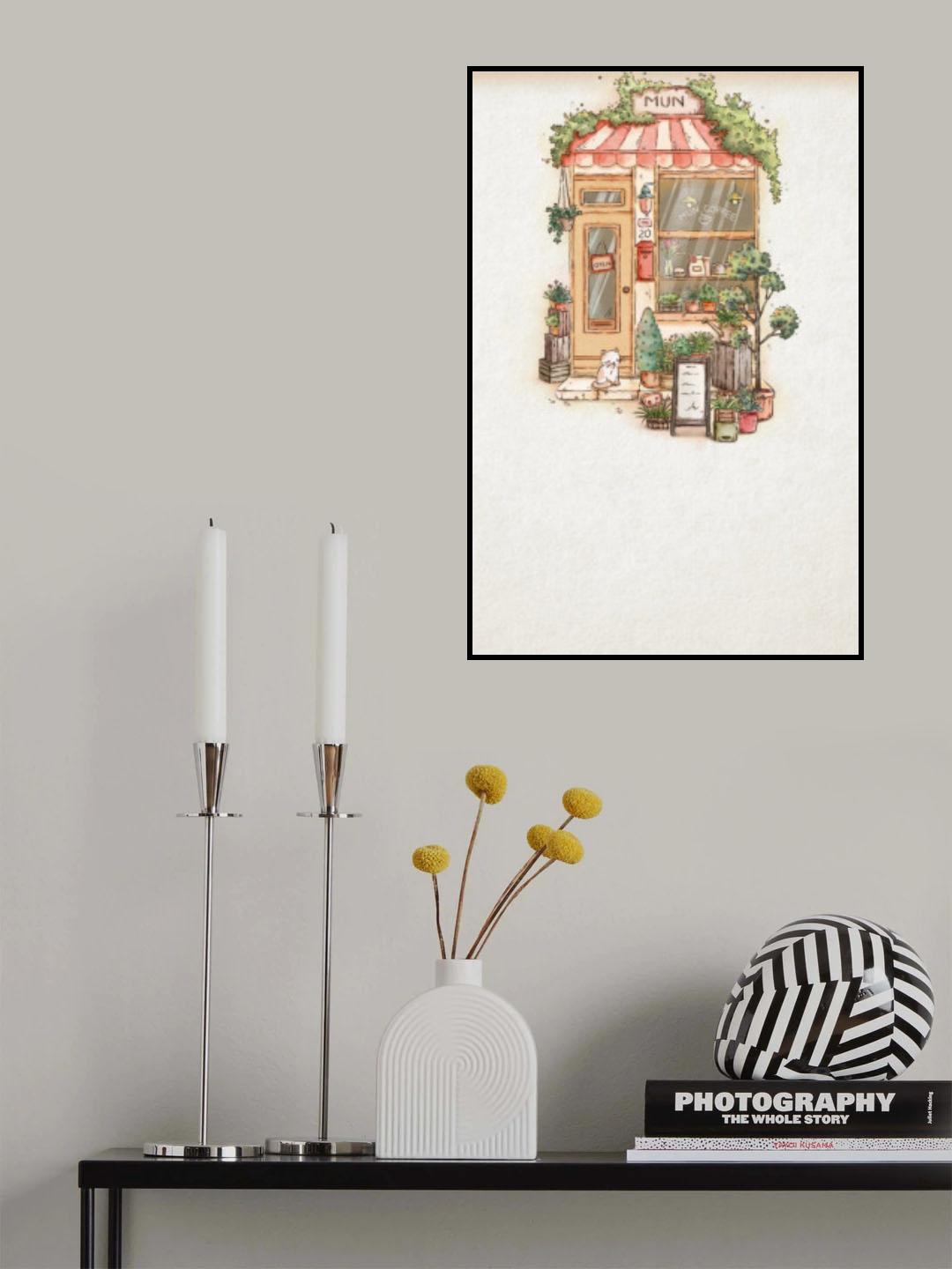 Aesthetic Coffee Shop Home Poster och Canvastavla