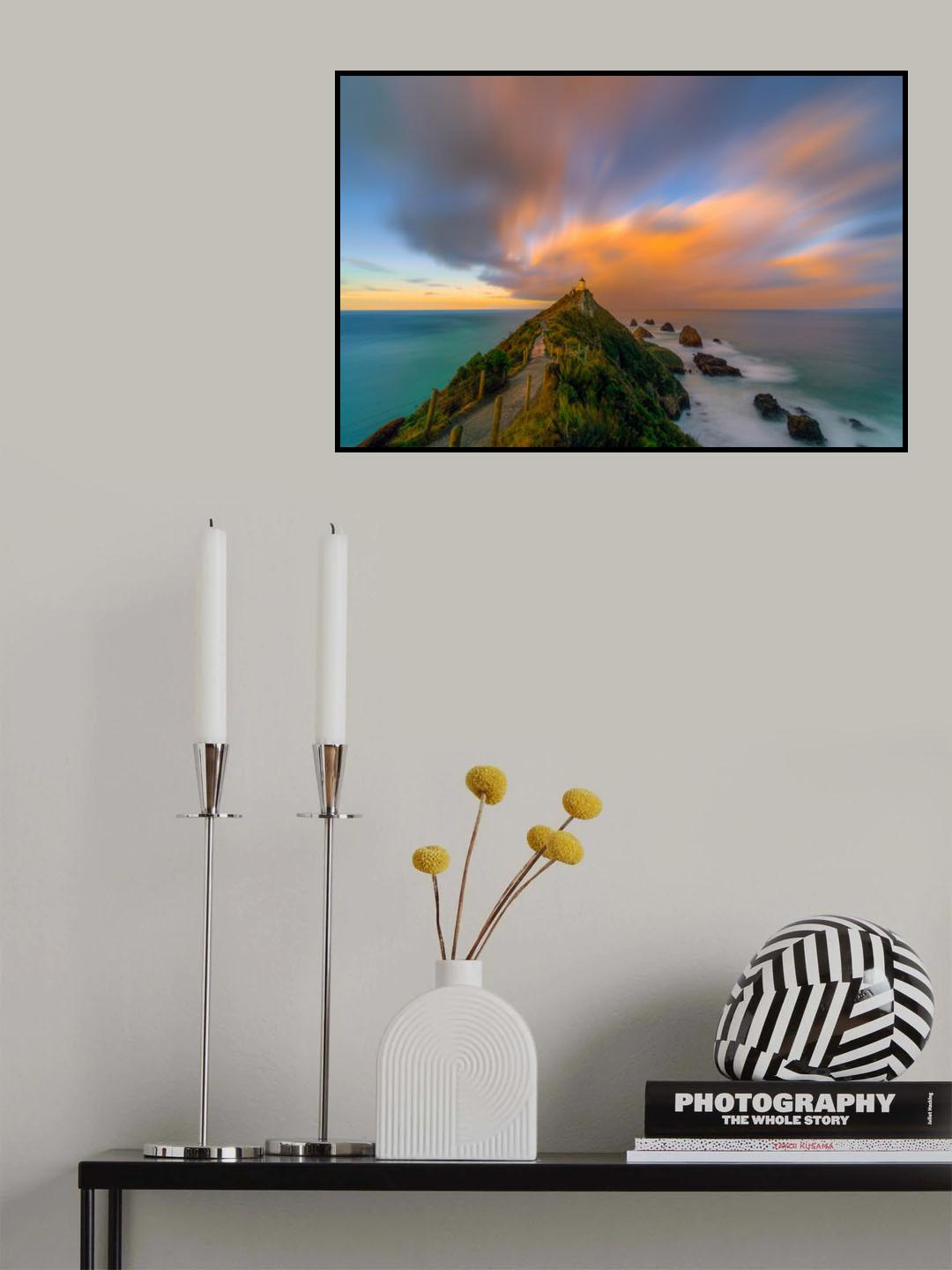 Nugget point lighthouse Poster och Canvastavla