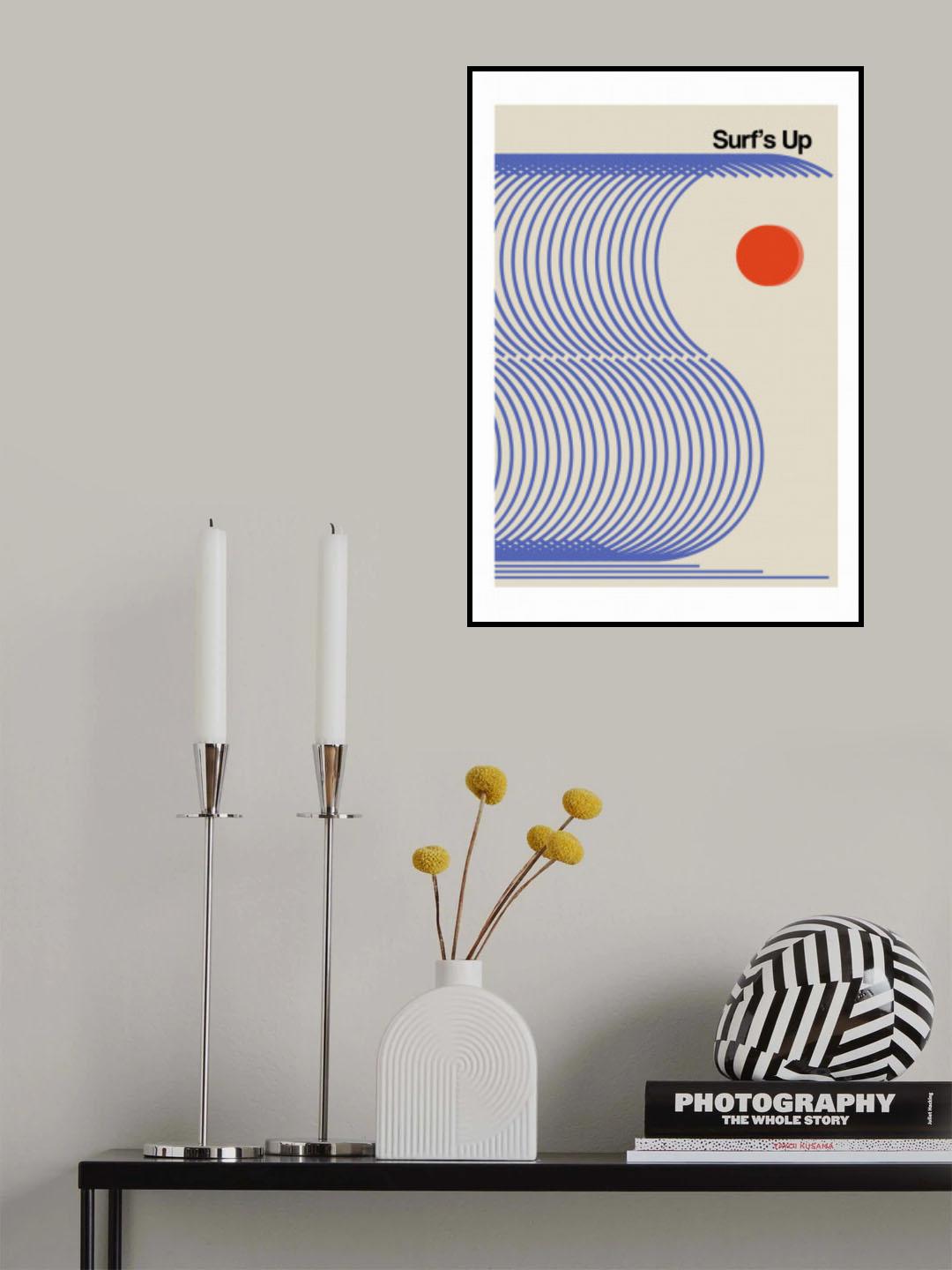 Surf's Up Biscuit Blue Poster och Canvastavla