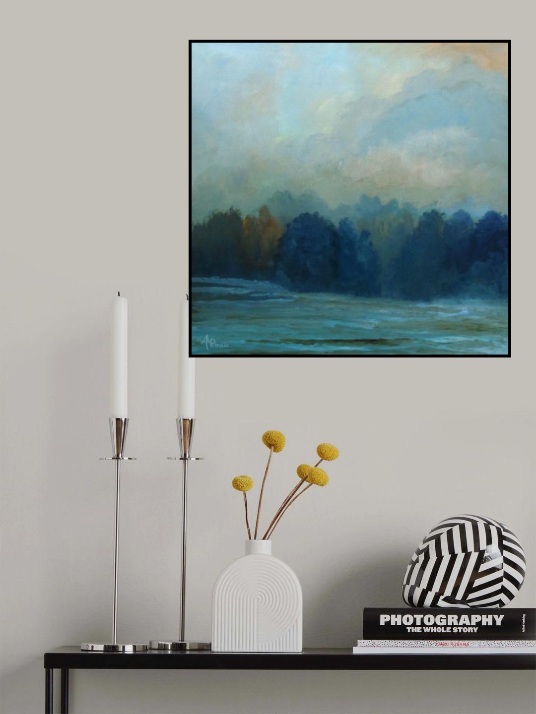 Night Fading In the Woods Poster och Canvastavla