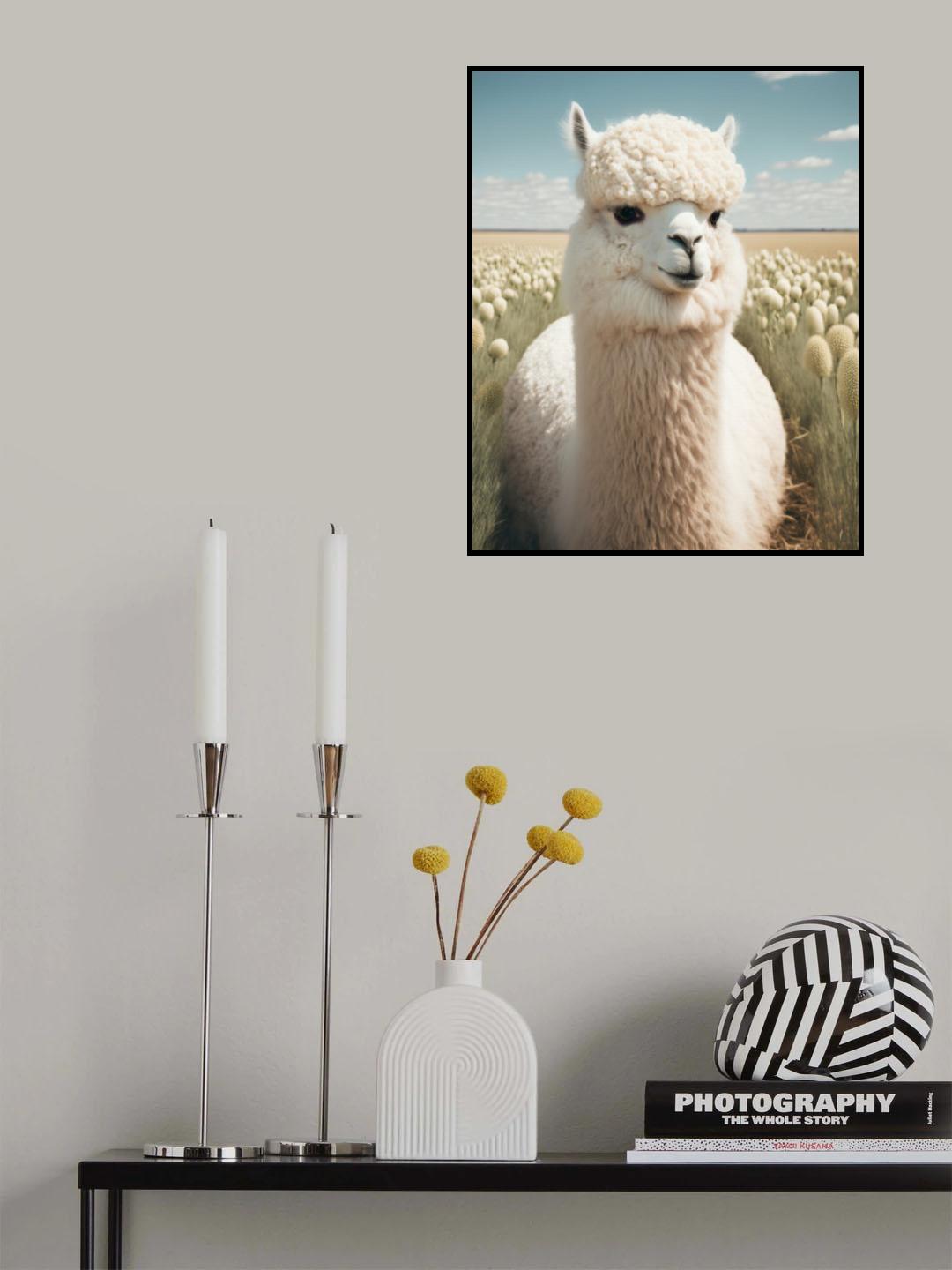 Cute Llama Poster och Canvastavla