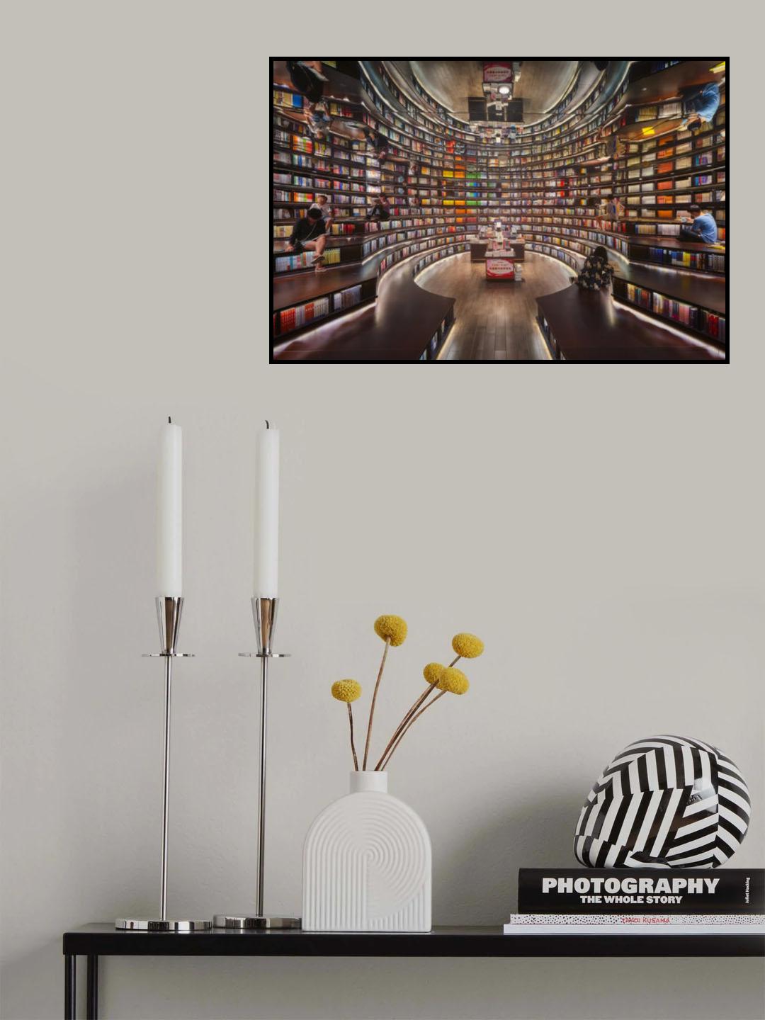 Mirrored Library Poster och Canvastavla