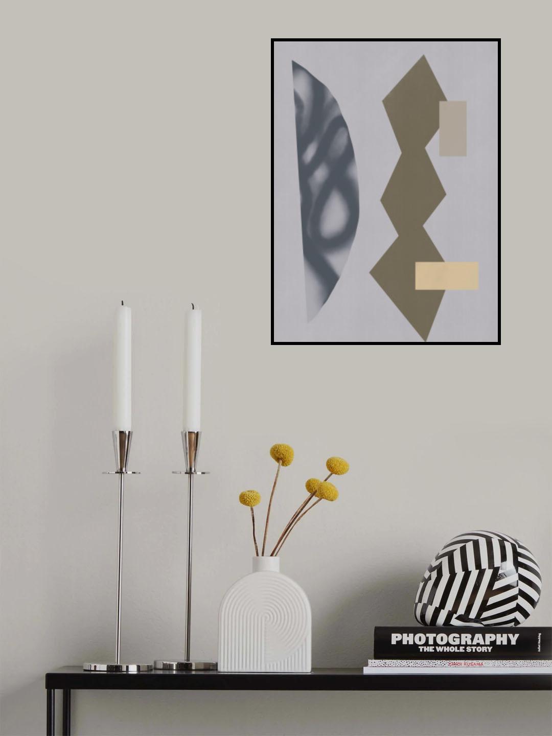 Geometric in grey 03 Poster och Canvastavla