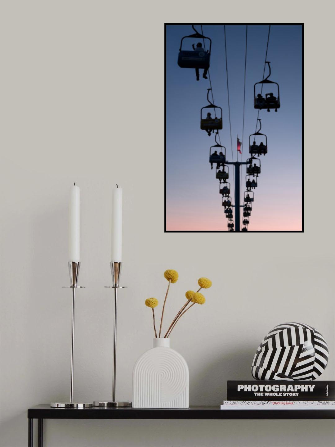 Cable Cars Toward the Dusk Poster och Canvastavla