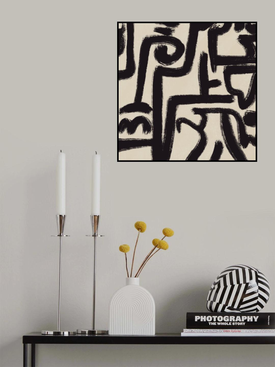 Line art abstract 04 Poster och Canvastavla