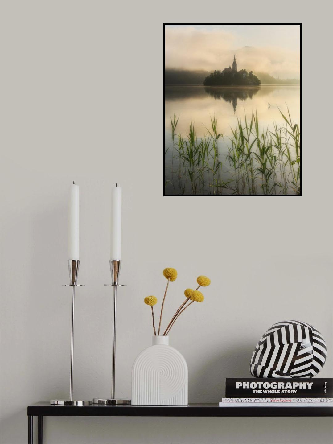 Summer morning at Lake Bled Poster och Canvastavla
