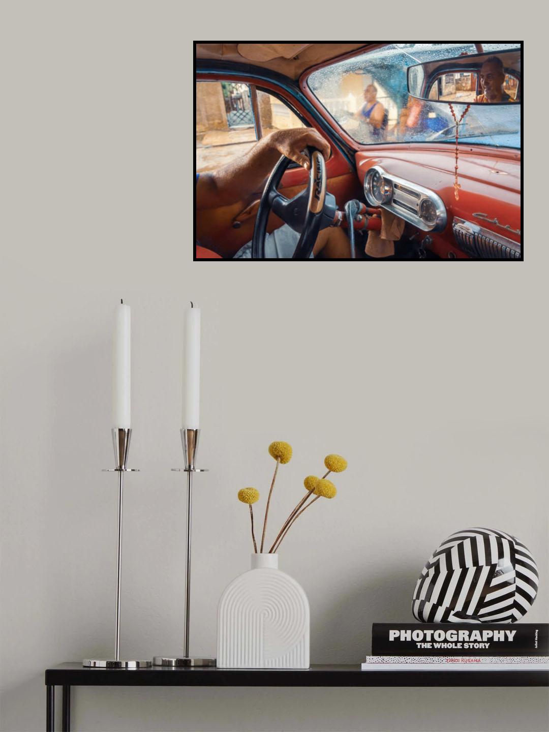 Raining on the Road Poster och Canvastavla