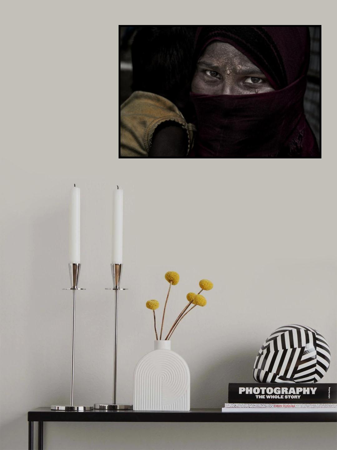 Rohingya refugee woman and her child - Bangladesh Poster och Canvastavla