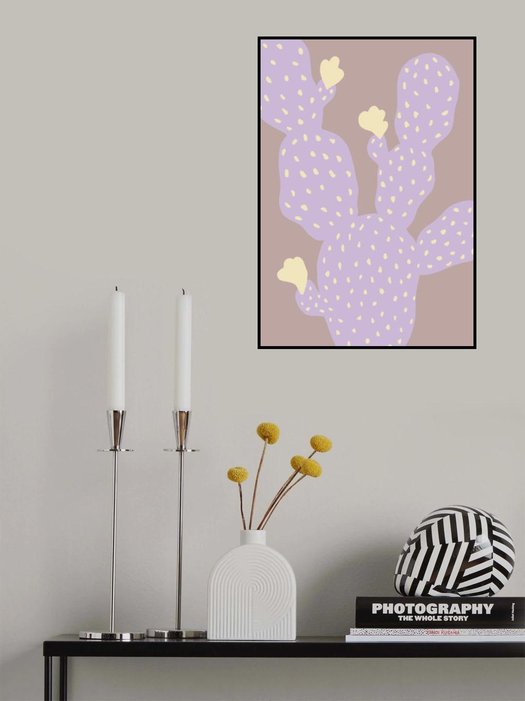 Lilac Cactus Poster och Canvastavla