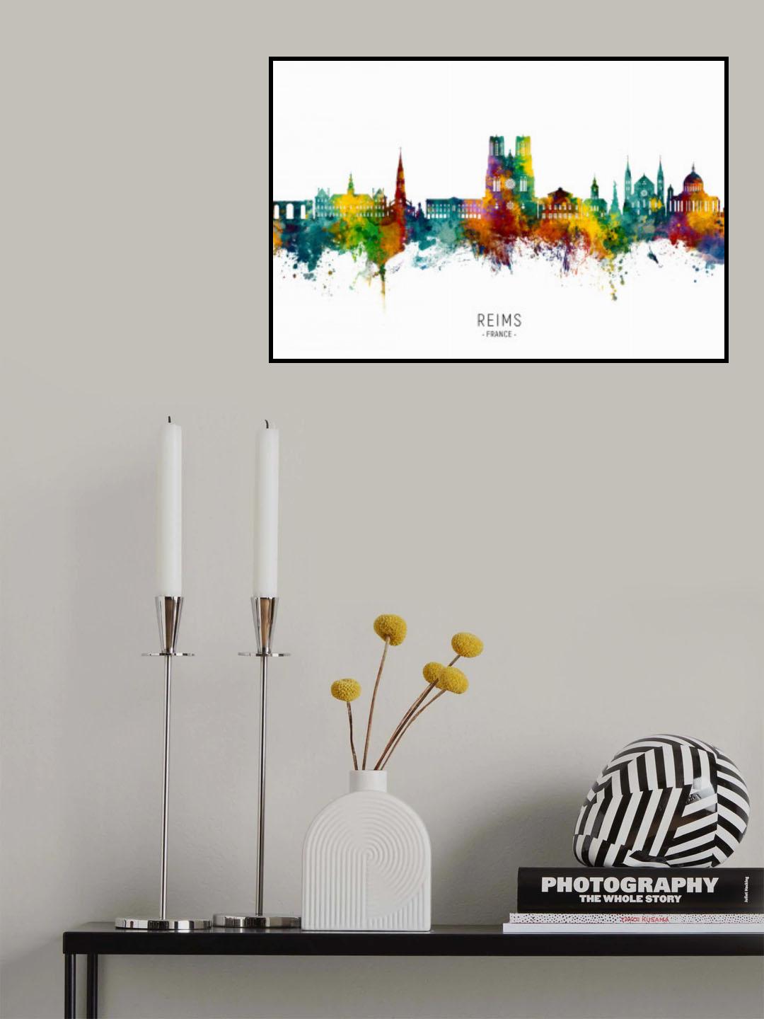 Reims France Skyline Poster och Canvastavla