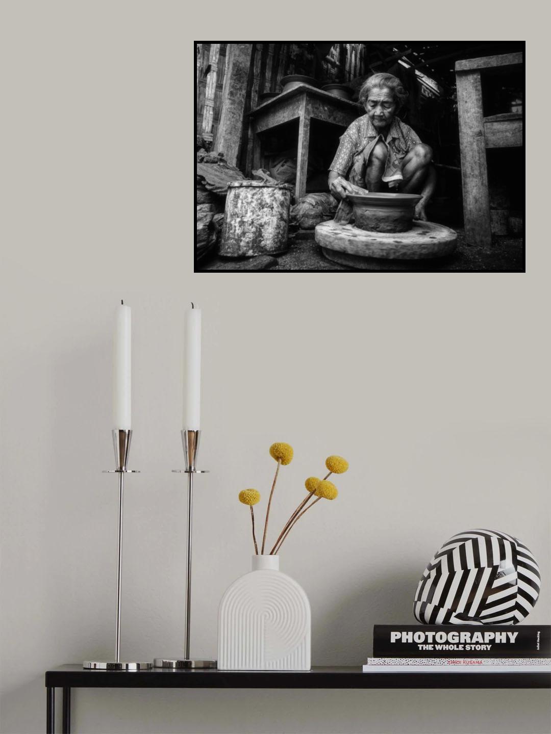 Tembikar maker Poster och Canvastavla