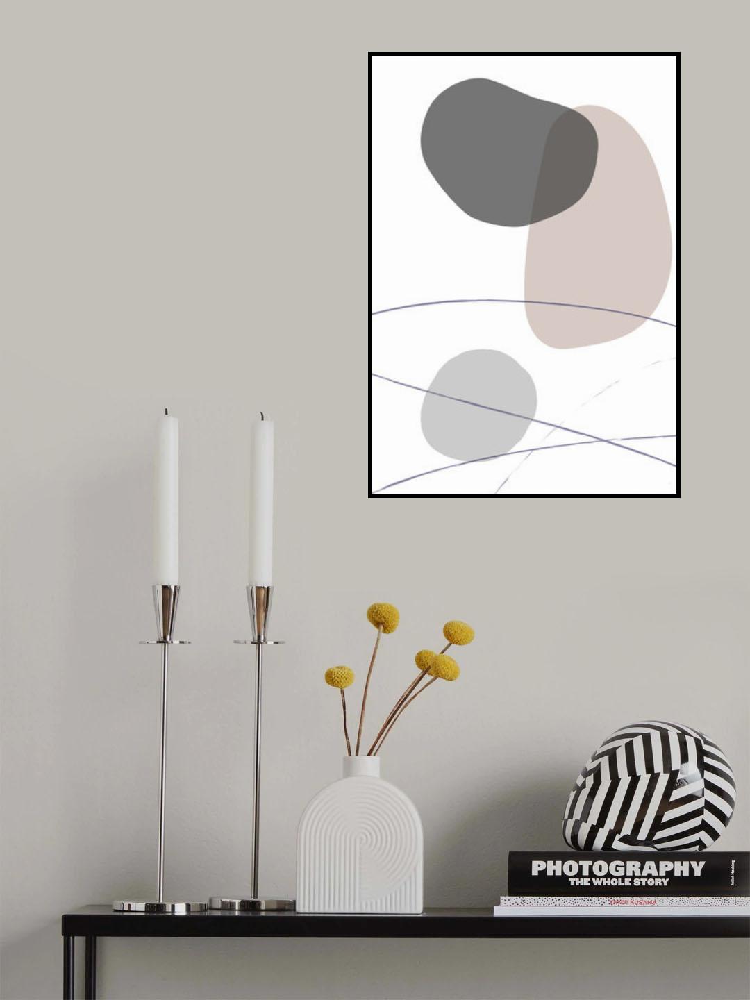 New Shapes Beige 03 Poster och Canvastavla
