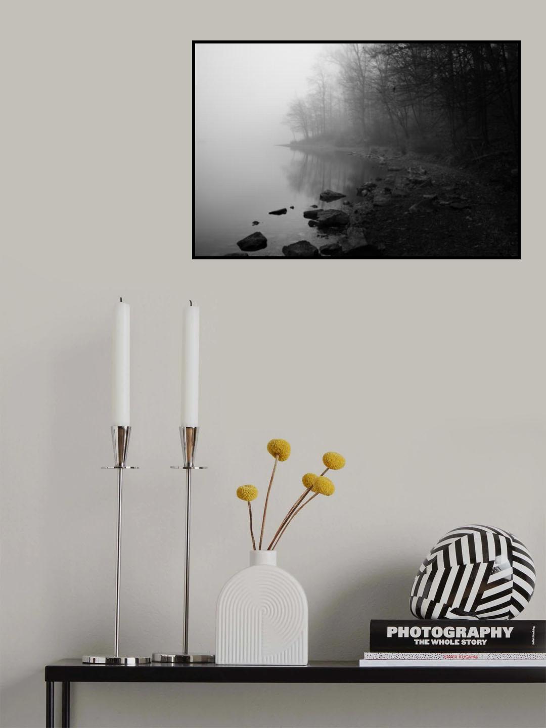 Foggy Lake Poster och Canvastavla