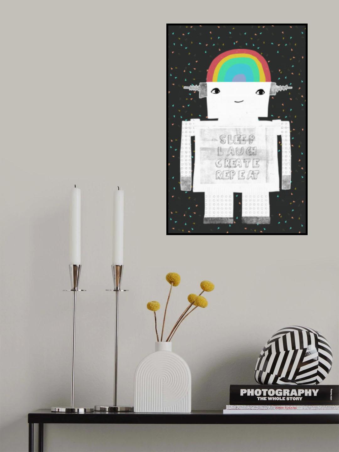 Sleep Laugh Create Repeat Poster och Canvastavla