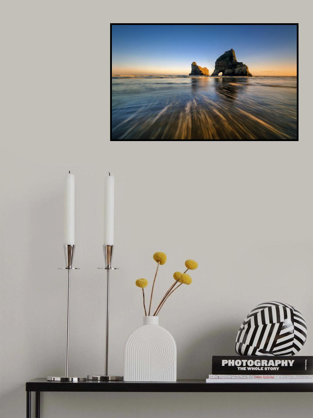 Wharaiki Beach Poster och Canvastavla