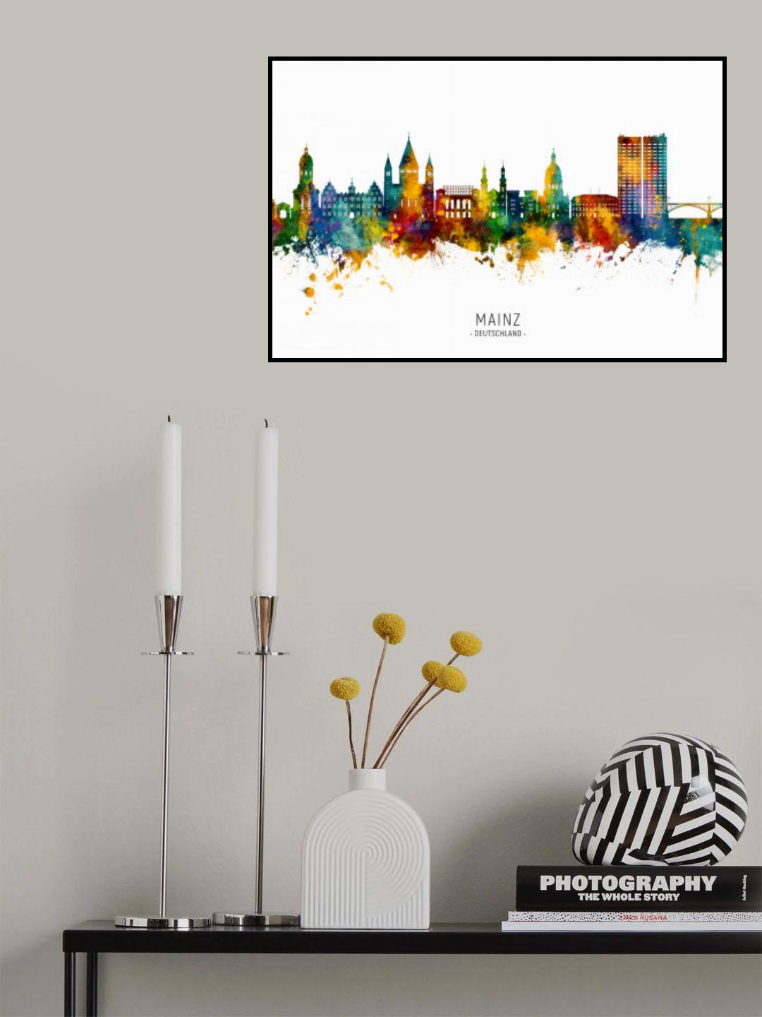 Mainz Germany Skyline Poster och Canvastavla