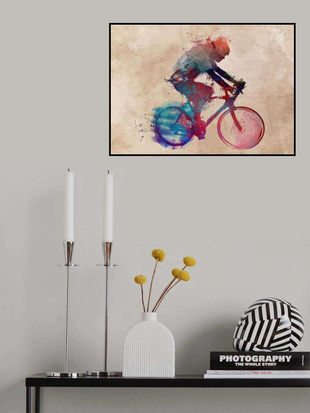 Cycling sport art 37 Poster och Canvastavla