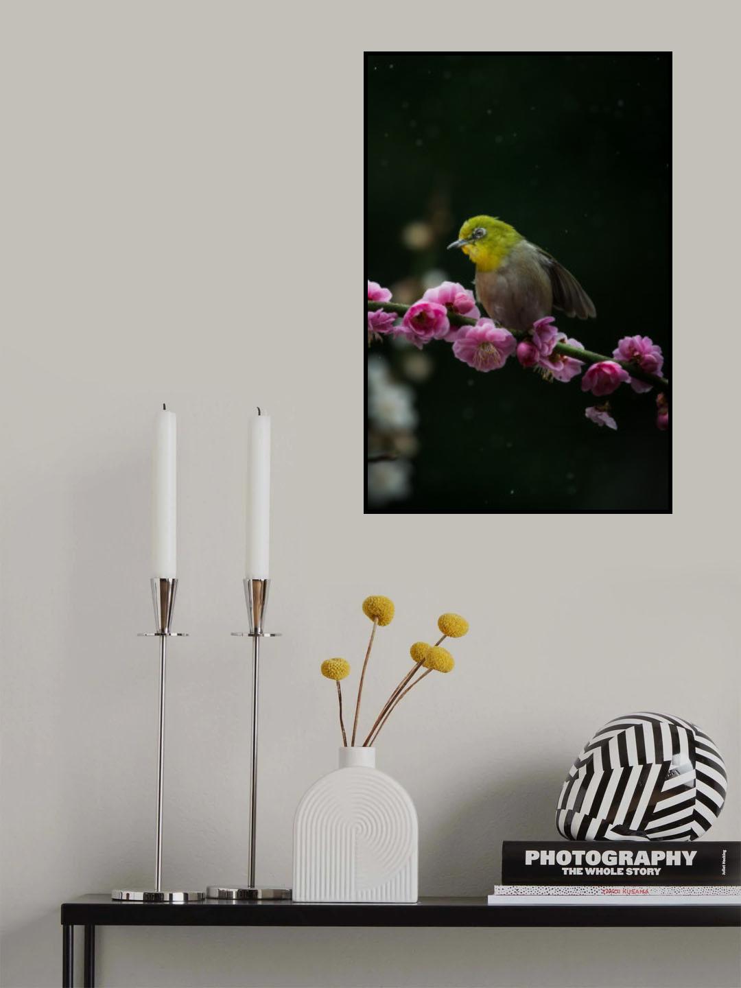 Struck by Spring Rain Poster och Canvastavla