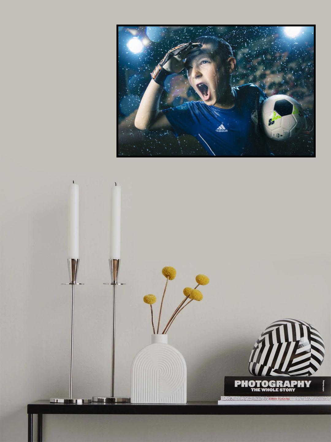 A boy in the rain Poster och Canvastavla