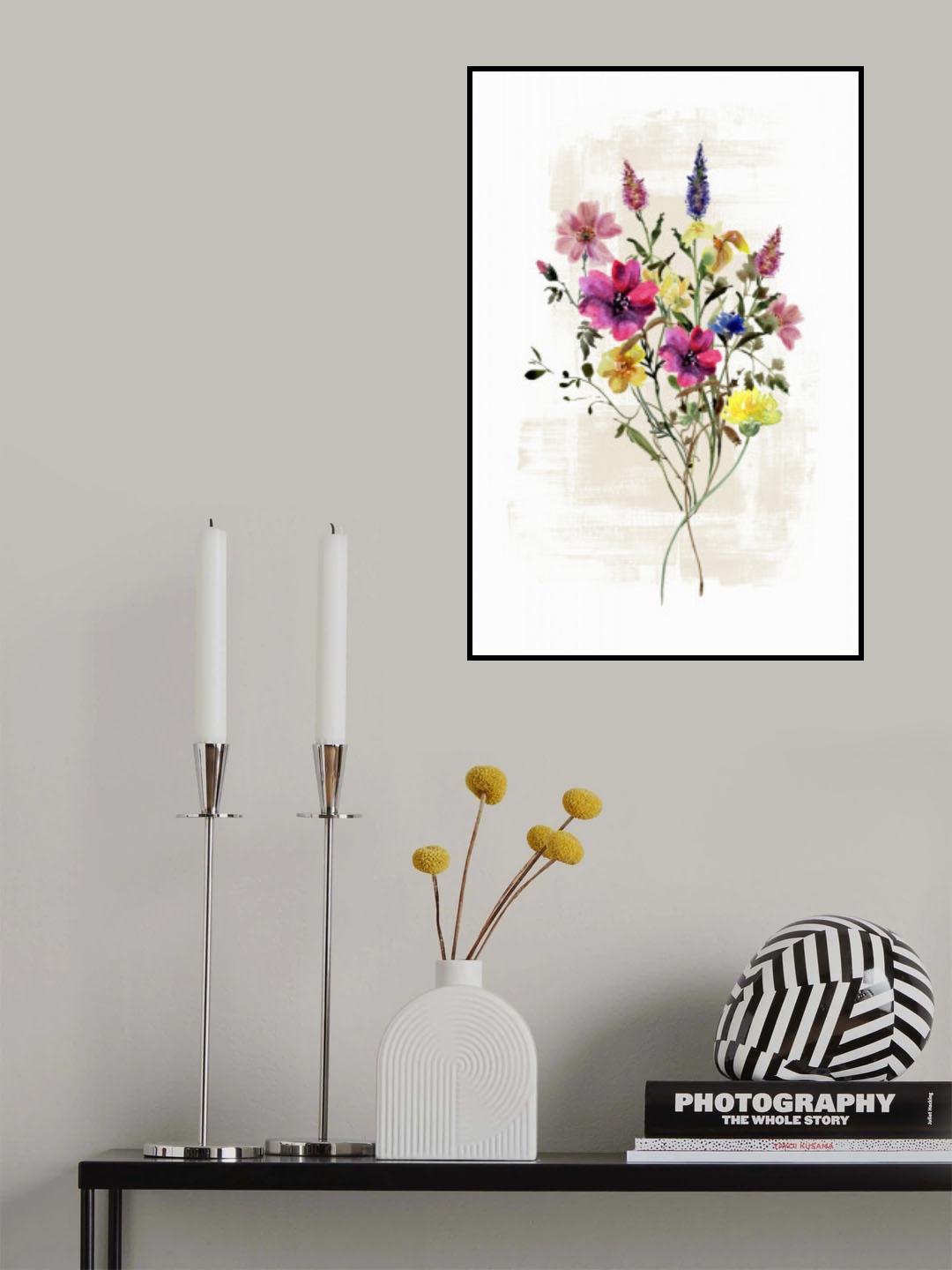 Wild Floral in rich shades Poster och Canvastavla
