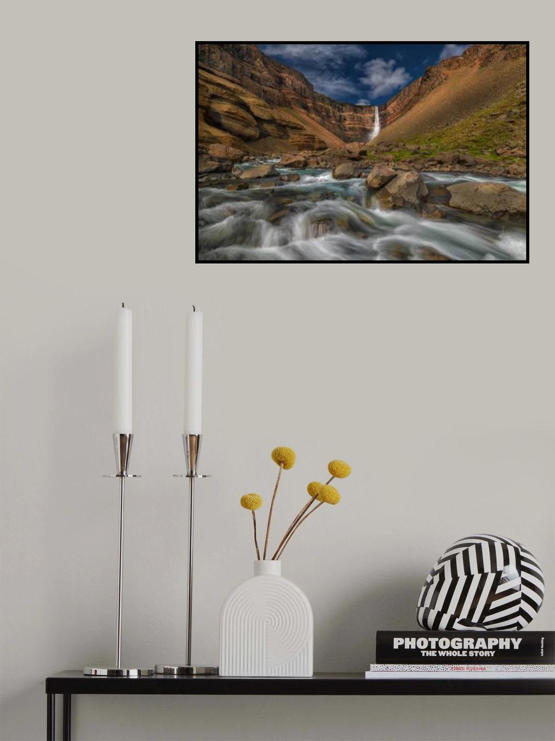 Hengifoss, Iceland Poster och Canvastavla