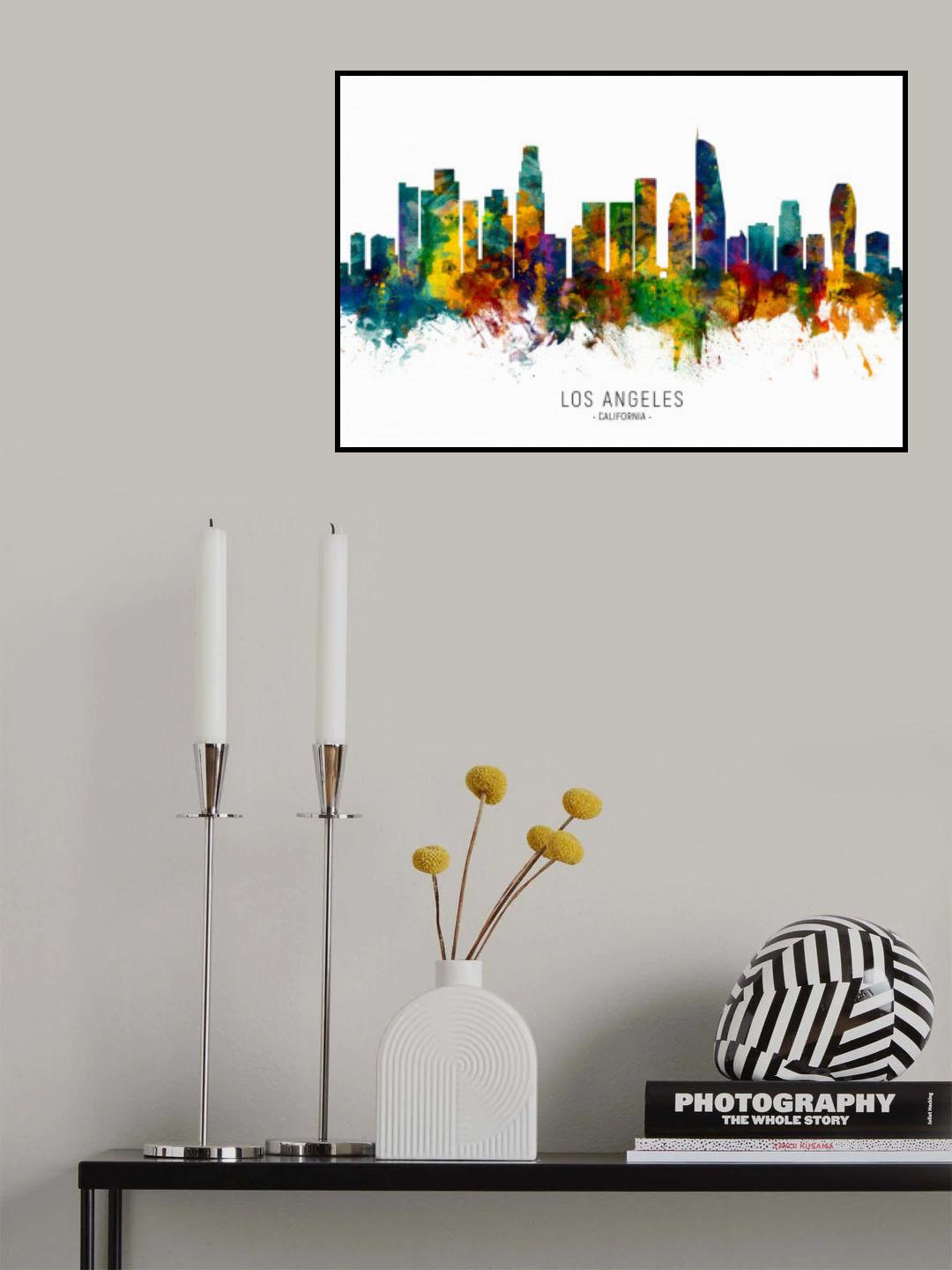 Los Angeles California Skyline Poster och Canvastavla