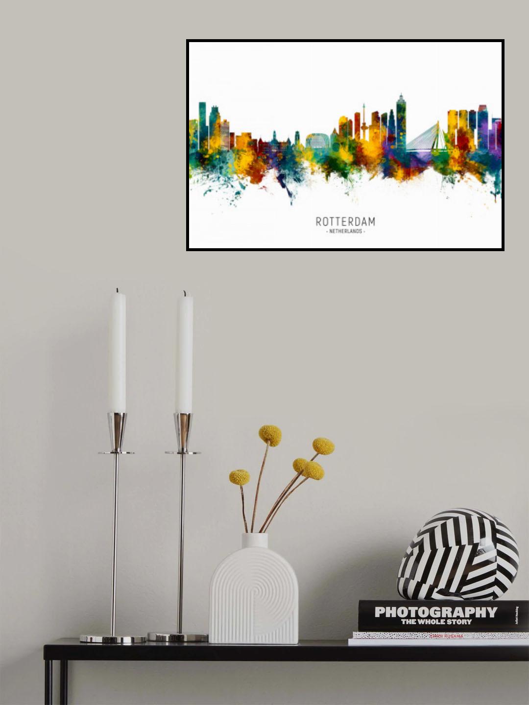 Rotterdam The Netherlands Skyline Poster och Canvastavla