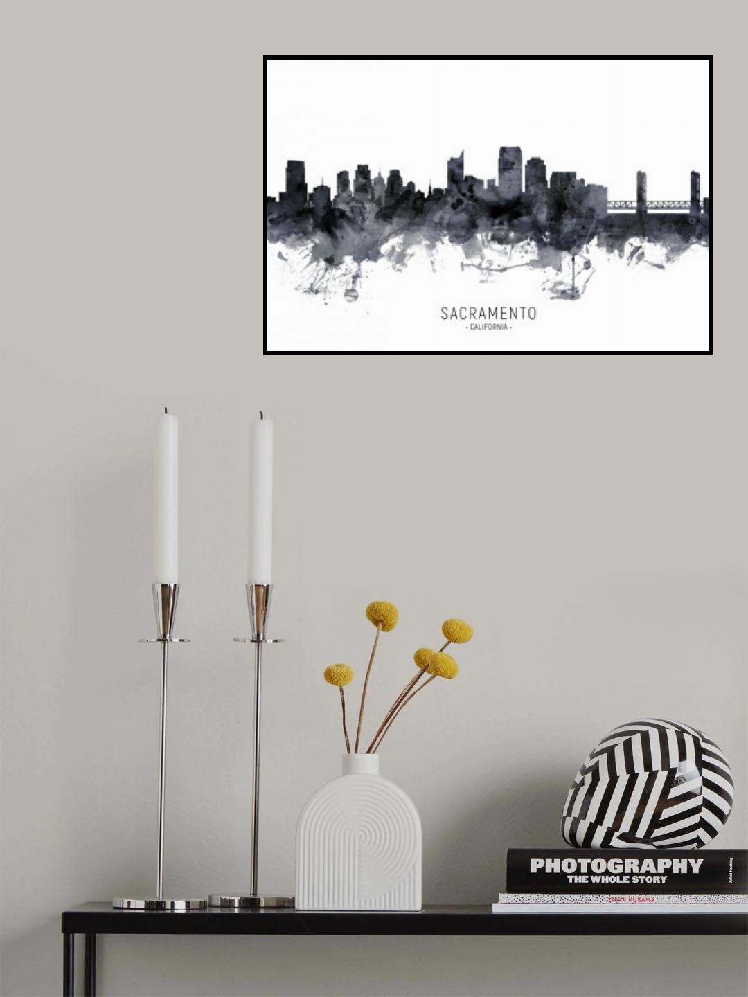 Sacramento California Skyline Poster och Canvastavla