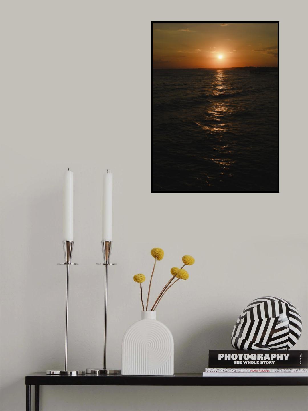 amazing sea view at sunset Poster och Canvastavla