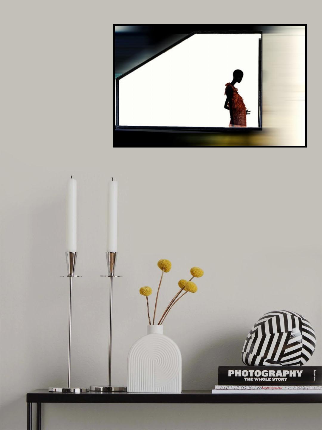 Red Doll White window Poster och Canvastavla